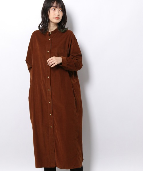 LAKOLE(ラコレ)の「コーデュロイノーカラーワンピース / 218788(シャツワンピース・レディース・チャコール/ブラウン/アイボリー/カーキ・SMALL/MEDIUM)」の11枚目の写真