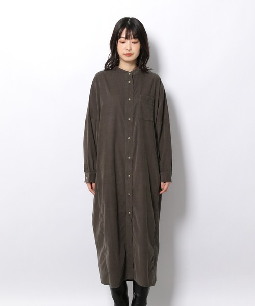 セール】コーデュロイノーカラーワンピース / 218788（シャツ