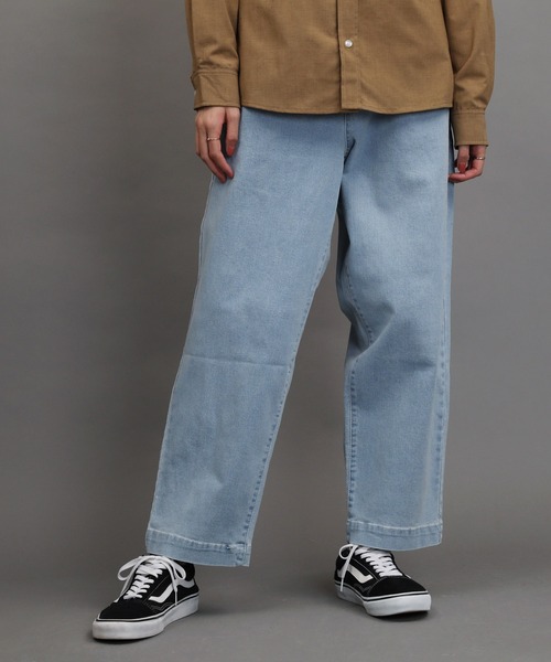 air tokyo sellection（エアートウキョウセレクション）の「ルーズシルエット ワイド デニム テーパードパンツ（デニムパンツ・メンズ・ライトブルー/インディゴブルー/ワンウォッシュ・X-LARGE/MEDIUM/LARGE）」の2枚目の写真