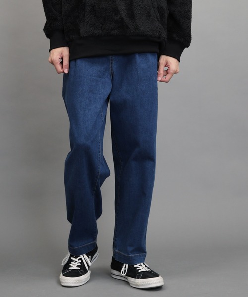 air tokyo sellection（エアートウキョウセレクション）の「ルーズシルエット ワイド デニム テーパードパンツ（デニムパンツ・メンズ・ライトブルー/インディゴブルー/ワンウォッシュ・X-LARGE/MEDIUM/LARGE）」の6枚目の写真
