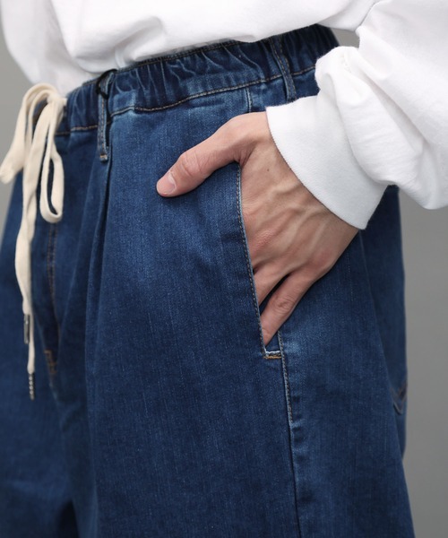 air tokyo sellection（エアートウキョウセレクション）の「ルーズシルエット ワイド デニム テーパードパンツ（デニムパンツ・メンズ・ライトブルー/インディゴブルー/ワンウォッシュ・X-LARGE/MEDIUM/LARGE）」の15枚目の写真