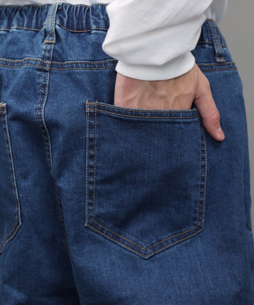 air tokyo sellection（エアートウキョウセレクション）の「ルーズシルエット ワイド デニム テーパードパンツ（デニムパンツ・メンズ・ライトブルー/インディゴブルー/ワンウォッシュ・X-LARGE/MEDIUM/LARGE）」の16枚目の写真