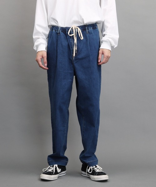 air tokyo sellection（エアートウキョウセレクション）の「ルーズシルエット ワイド デニム テーパードパンツ（デニムパンツ・メンズ・ライトブルー/インディゴブルー/ワンウォッシュ・X-LARGE/MEDIUM/LARGE）」の18枚目の写真