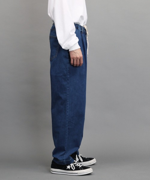 air tokyo sellection（エアートウキョウセレクション）の「ルーズシルエット ワイド デニム テーパードパンツ（デニムパンツ・メンズ・ライトブルー/インディゴブルー/ワンウォッシュ・X-LARGE/MEDIUM/LARGE）」の19枚目の写真