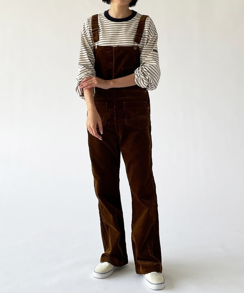 YOUNG&OLSEN The DRYGOODS STORE(ヤングアンドオルセン)の「【YOUNG & OLSEN The DRYGOODS STORE】コーデュロイサロペット WOMEN(サロペット/オーバーオール・レディース・キャメル・1)」の4枚目の写真