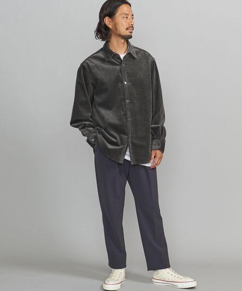 BEAUTY&YOUTH UNITED ARROWS（ビューティーアンドユースユナイテッドアローズ）の「BY クリア 6W コーデュロイ ビッグシルエットシャツ（シャツ/ブラウス・メンズ・ブラック/ブラウン/ダークグレー・S/M/L/XL）」の4枚目の写真