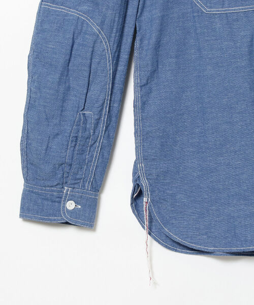 SUGAR CANE（シュガーケーン）の「SUGAR CANE / VAT DYE CHAMBRAY WORK SHIRT シャンブレーワークシャツ（シャツ/ブラウス・メンズ・ブルー・LARGE）」の4枚目の写真