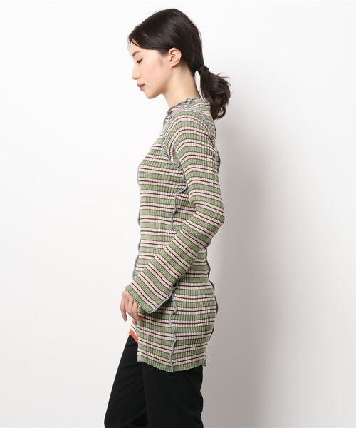 kotohayokozawa(コトハヨコザワ)の「kotohayokozawa CENTER CUTTING SEMI LONG RIB KNT KT21A-KNS02(ニット/セーター・レディース・グリーン/ブルー・FREE)」の13枚目の写真