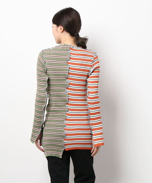 kotohayokozawa(コトハヨコザワ)の「kotohayokozawa CENTER CUTTING SEMI LONG RIB KNT KT21A-KNS02(ニット/セーター・レディース・グリーン/ブルー・FREE)」の5枚目の写真