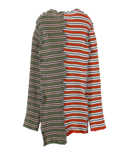 kotohayokozawa(コトハヨコザワ)の「kotohayokozawa CENTER CUTTING SEMI LONG RIB KNT KT21A-KNS02(ニット/セーター・レディース・グリーン/ブルー・FREE)」の8枚目の写真