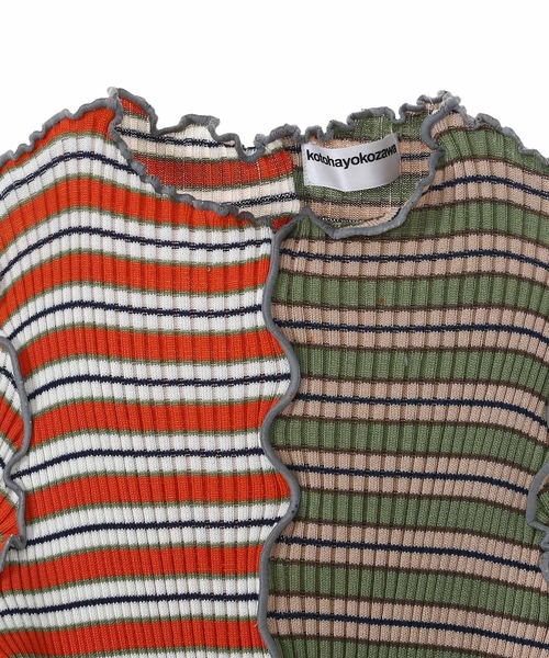 kotohayokozawa(コトハヨコザワ)の「kotohayokozawa CENTER CUTTING SEMI LONG RIB KNT KT21A-KNS02(ニット/セーター・レディース・グリーン/ブルー・FREE)」の10枚目の写真