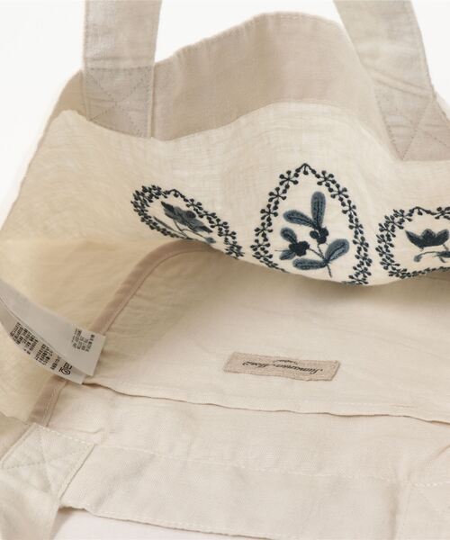 Samansa Mos2（サマンサ モスモス）の「マカベアリス×Samansa Mos2刺繍トートバッグ（トートバッグ・レディース・ブラック/キナリ/グリーン・ﾌﾘ-）」の5枚目の写真