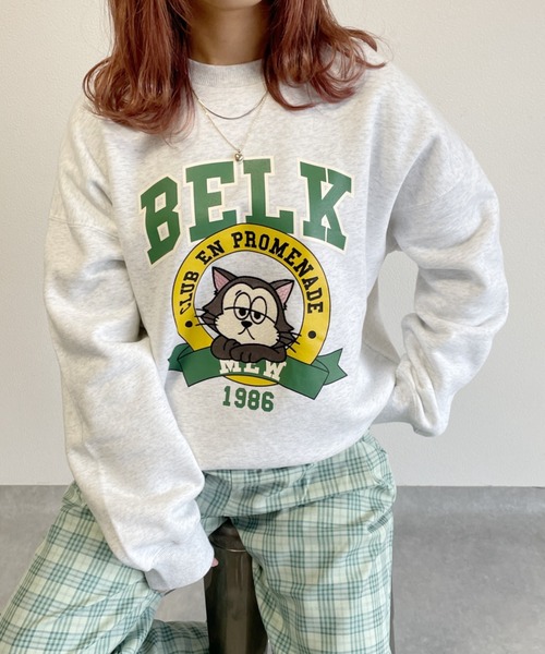 nemne store（ネンネストア）の「【スピンZOO×nemne】刺繍入り裏起毛スウェット（スウェット・レディース・ベージュ/ブルー/グリーン/オートミール/ホワイト系その他/スミクロ・MEDIUM/LARGE）」の5枚目の写真