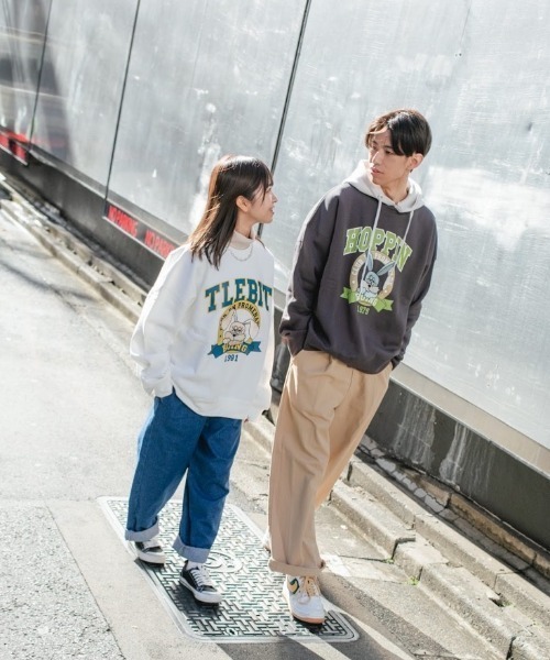 nemne store（ネンネストア）の「【スピンZOO×nemne】刺繍入り裏起毛スウェット（スウェット・レディース・ベージュ/ブルー/グリーン/オートミール/ホワイト系その他/スミクロ・MEDIUM/LARGE）」の12枚目の写真