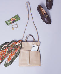 LOWELL things | Twins/レザーWポケットショルダーBAG(ショルダーバッグ)