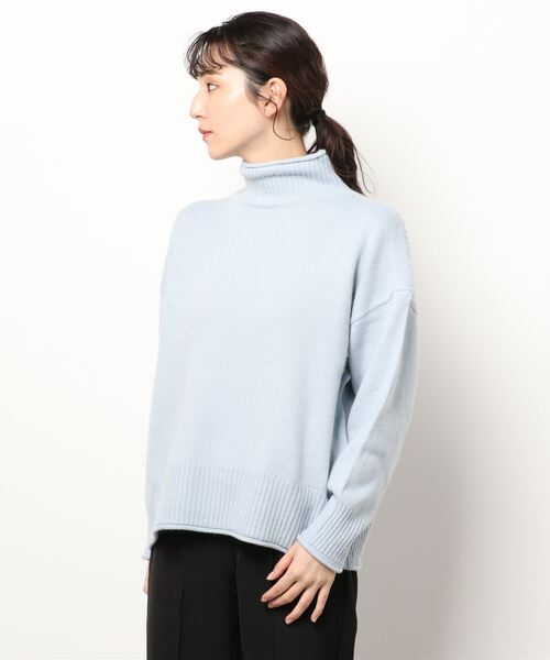 sm2rhythm(サマンサモスモスリズム)の「フォックス混タートルネックニット(ニット/セーター・レディース・ブラウン/グレー/サックスブルー・フリ-)」の3枚目の写真