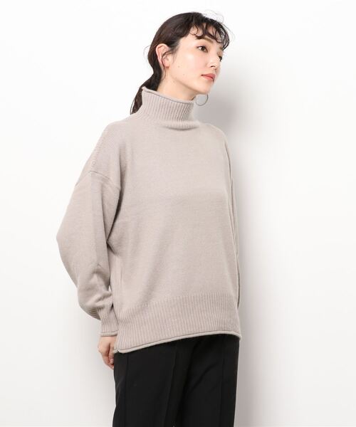 sm2rhythm(サマンサモスモスリズム)の「フォックス混タートルネックニット(ニット/セーター・レディース・ブラウン/グレー/サックスブルー・フリ-)」の7枚目の写真