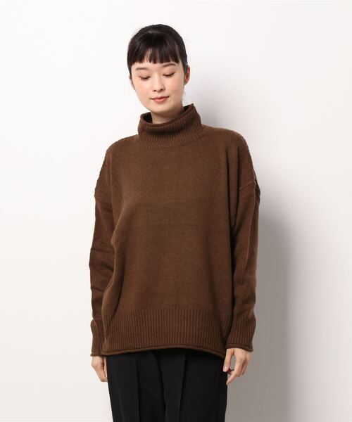 sm2rhythm(サマンサモスモスリズム)の「フォックス混タートルネックニット(ニット/セーター・レディース・ブラウン/グレー/サックスブルー・フリ-)」の4枚目の写真