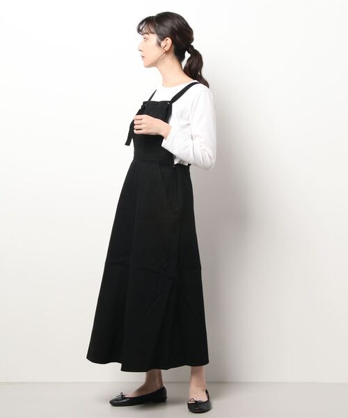 AMERICAN HOLIC（アメリカンホリック）の「綿ツイルジャンバースカート（ワンピース・レディース・ブラック・L/M）」の2枚目の写真