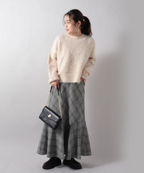 fredy emue(フレディエミュ)の「バイアスマーメイドスカート(スカート・レディース・ブラウン/ベージュ系その他/ブラック系その他・36/38)」の9枚目の写真