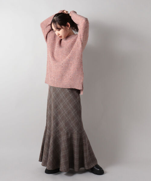 fredy emue(フレディエミュ)の「バイアスマーメイドスカート(スカート・レディース・ブラウン/ベージュ系その他/ブラック系その他・36/38)」の8枚目の写真