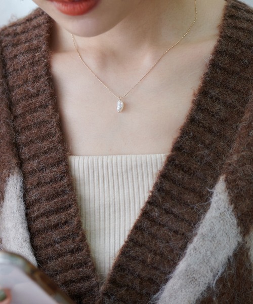 GOLDY（ゴールディ）の「【GOLDY】パールチャーム×スネーク2連ネックレス（ネックレス・レディース・シルバー/ゴールド・FREE）」の3枚目の写真