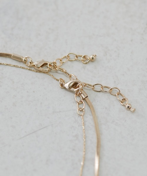 GOLDY（ゴールディ）の「【GOLDY】パールチャーム×スネーク2連ネックレス（ネックレス・レディース・シルバー/ゴールド・FREE）」の10枚目の写真
