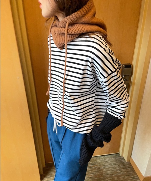 Didot.showroom（ディドット ショールーム）の「バラクラバフードウォーマー（ネックウォーマー/スヌード・レディース・ピンク/ベージュ/ブラウン/グリーン/アイボリー・FREE）」の21枚目の写真