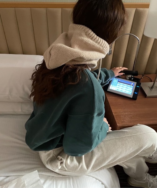 Didot.showroom（ディドット ショールーム）の「バラクラバフードウォーマー（ネックウォーマー/スヌード・レディース・ピンク/ベージュ/ブラウン/グリーン/アイボリー・FREE）」の18枚目の写真