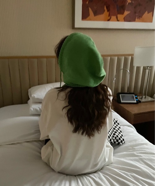 Didot.showroom（ディドット ショールーム）の「バラクラバフードウォーマー（ネックウォーマー/スヌード・レディース・ピンク/ベージュ/ブラウン/グリーン/アイボリー・FREE）」の9枚目の写真