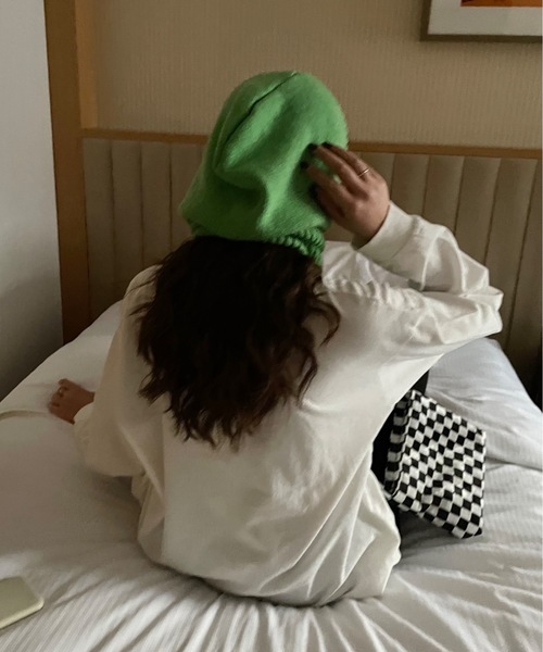 Didot.showroom（ディドット ショールーム）の「バラクラバフードウォーマー（ネックウォーマー/スヌード・レディース・ピンク/ベージュ/ブラウン/グリーン/アイボリー・FREE）」の8枚目の写真