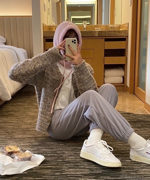 Didot.showroom（ディドット ショールーム）の「バラクラバフードウォーマー（ネックウォーマー/スヌード・レディース・ピンク/ベージュ/ブラウン/グリーン/アイボリー・FREE）」の12枚目の写真