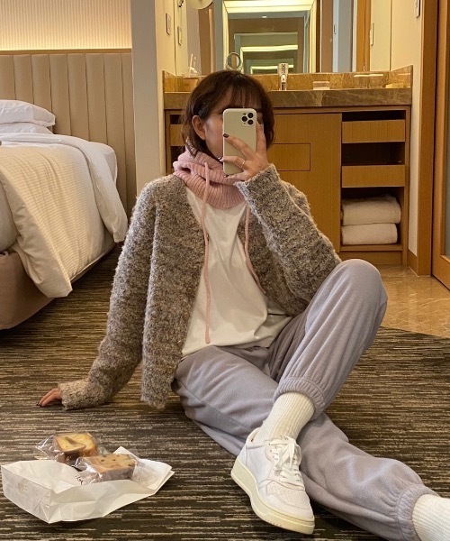 Didot.showroom（ディドット ショールーム）の「バラクラバフードウォーマー（ネックウォーマー/スヌード・レディース・ピンク/ベージュ/ブラウン/グリーン/アイボリー・FREE）」の13枚目の写真