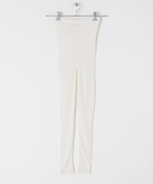 かぐれ（カグレ）の「ウォッシャブルウールレギンス（レギンス/スパッツ・レディース・アイボリー/スミクロ・FREE）」の5枚目の写真