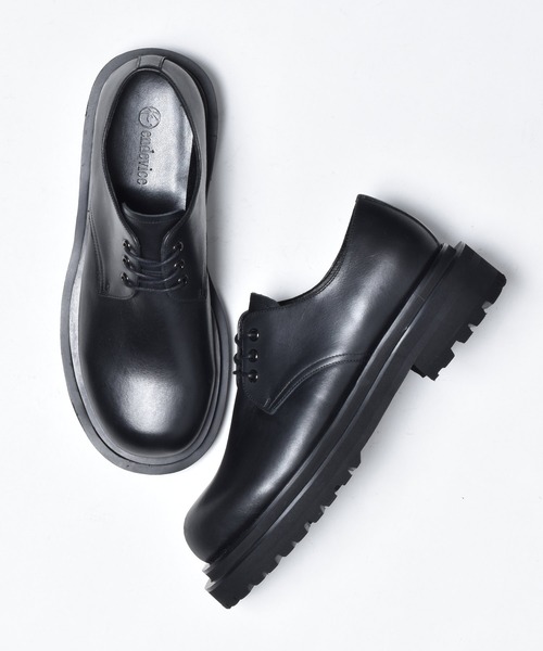 endevice（エンデヴァイス）の「レザー チャンキー ダブルソール ドレスシューズ（ドレスシューズ・メンズ・ブラック・40/42/44）」の13枚目の写真