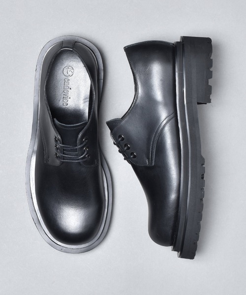 endevice（エンデヴァイス）の「レザー チャンキー ダブルソール ドレスシューズ（ドレスシューズ・メンズ・ブラック・40/42/44）」の10枚目の写真