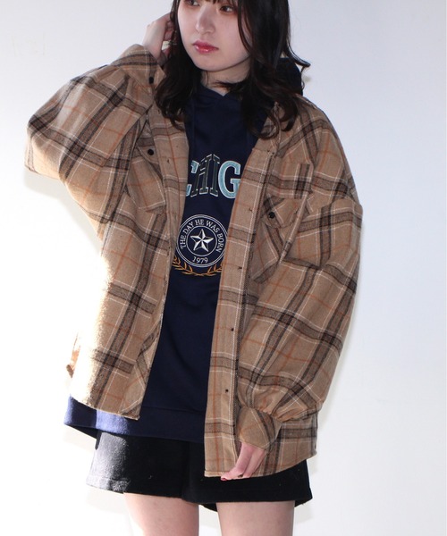 one way(ワンウェイ)の「【oneway Jeans】起毛チェックネルシャツ(シャツ/ブラウス・レディース・ベージュ/ブラック/イエロー/ライトブルー・FREE)」の19枚目の写真
