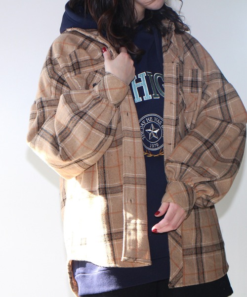 one way(ワンウェイ)の「【oneway Jeans】起毛チェックネルシャツ(シャツ/ブラウス・レディース・ベージュ/ブラック/イエロー/ライトブルー・FREE)」の22枚目の写真
