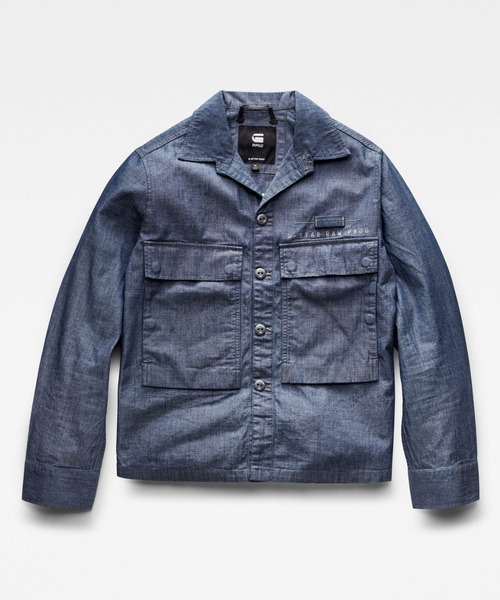 G-STAR（ジースター）の「POCKETONY SERVICE OVERSHIRT/シャツジャケット（シャツ/ブラウス・メンズ・ダークインディゴブルー・SMALL/MEDIUM/LARGE/X-LARGE）」の6枚目の写真