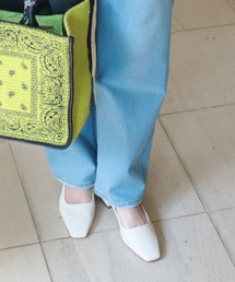 FABIO RUSCONI | 【FABIO RUSCONI】スクエアトウフレアヒールパンプス(F21108)(パンプス)