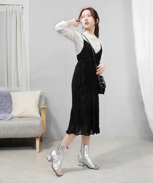 alala（アララ）の「フェイクレザーブーサン（ブーツ・レディース・ブラック/アイボリー/シルバー・LL/S/M/L）」の19枚目の写真