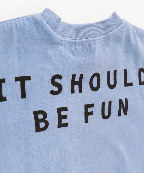 BRANSHES（ブランシェス）の「【ゆるシルエット】ポケット付きバックプリント8分袖Tシャツ（Tシャツ/カットソー・キッズ・サックスブルー/ライトグリーン/ピンク・90/100/110/120/130/140/150）」の22枚目の写真