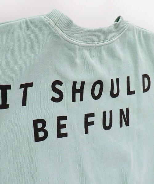 BRANSHES（ブランシェス）の「【ゆるシルエット】ポケット付きバックプリント8分袖Tシャツ（Tシャツ/カットソー・キッズ・サックスブルー/ライトグリーン/ピンク・90/100/110/120/130/140/150）」の13枚目の写真