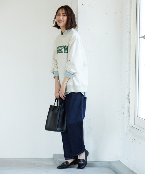 GLOBAL WORK（グローバルワーク）の「キレイ見えさらさらプリントプルオーバー /259998（スウェット・レディース・ブラック/ライトグレー/カーキ/グレー系その他/ダークグレー・MEDIUM/LARGE）」の10枚目の写真