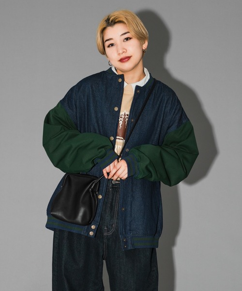 kutir(クティール)の「デニムスタジャン(スタジャン・レディース・ベージュ/ブルー/グリーン・FREE)」の5枚目の写真