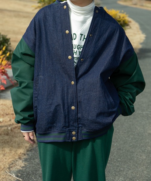 kutir(クティール)の「デニムスタジャン(スタジャン・レディース・ベージュ/ブルー/グリーン・FREE)」の10枚目の写真