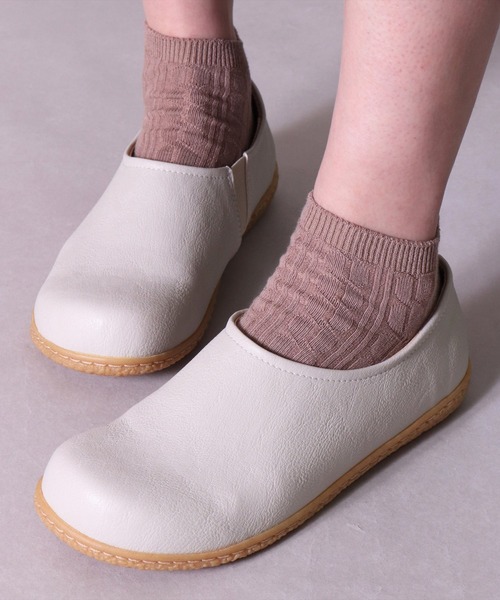 極美品！センソユニコ　ダイヤル　レザー　コンフォートスリッポン ES)【 Joy Walker Plus 】フェイクレザー サイドゴア スリッポン
