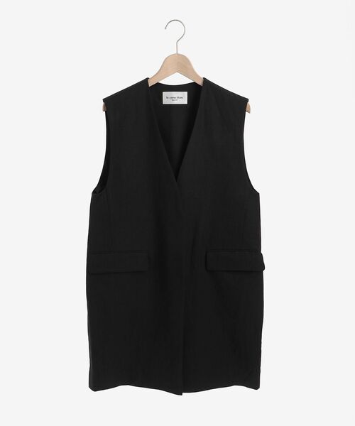 le.coeur blanc（ルクールブラン）の「麻ブレンドロングジレ（ベスト・レディース・ブラック/ベージュ・38）」の22枚目の写真