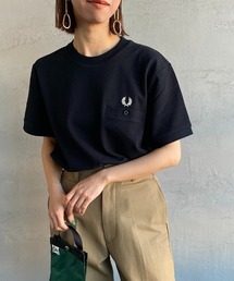 [FRED PERRY/フレッドペリー] ワンポイントロゴ刺繍 鹿の子ポケットTシャツ