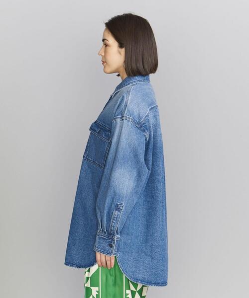 BEAUTY&YOUTH UNITED ARROWS（ビューティーアンドユースユナイテッドアローズ）の「BY コットンデニム ビッグ シャツ -ウォッシャブル-（シャツ/ブラウス・レディース・オフホワイト/コバルトブルー・FREE）」の17枚目の写真